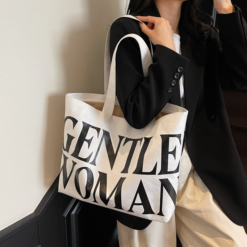 Tyvek Casual Cool Letter Printing Tragetaschen mit großer Kapazität
