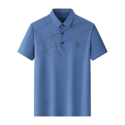 Business Casual Revers T-shirt Mittleren Alters Männer Dünne