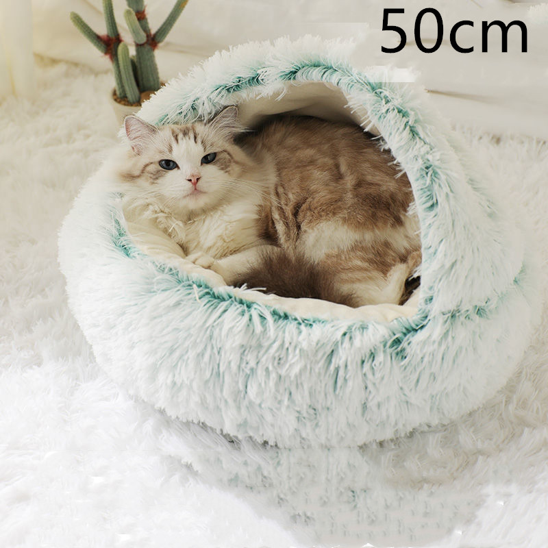 2-in-1 Dog and Cat Winter Bed
