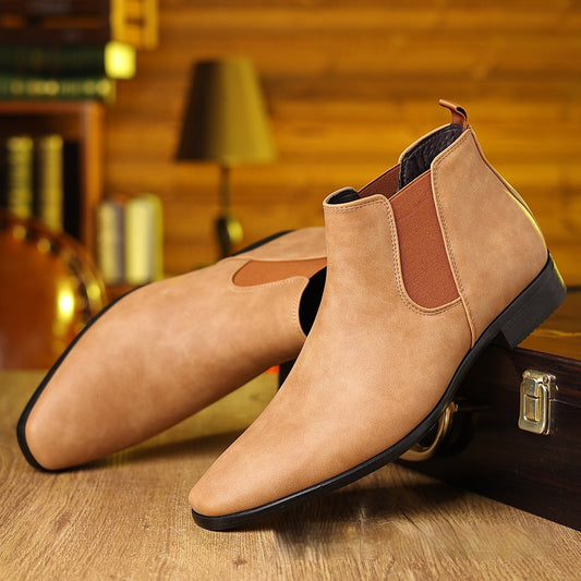 Lederstiefel im britischen Stil für Herren in Übergröße
