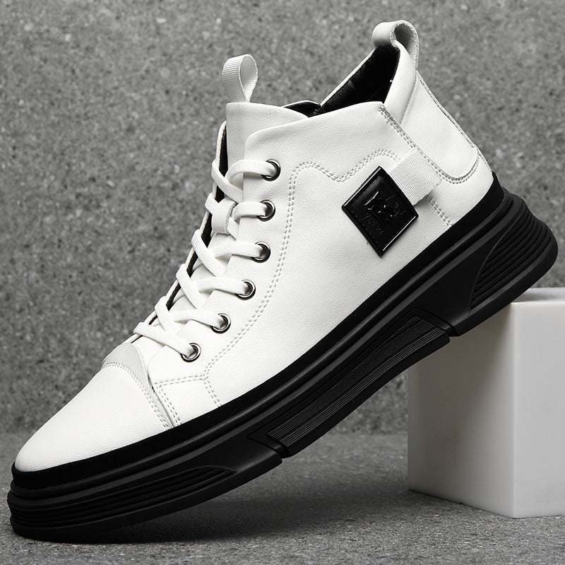 High-Top Herrenschuhe Winter Herren Lederschuhe Leder Casual