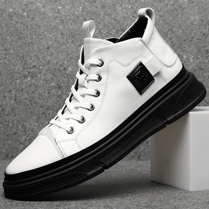 High-Top Herrenschuhe Winter Herren Lederschuhe Leder Casual