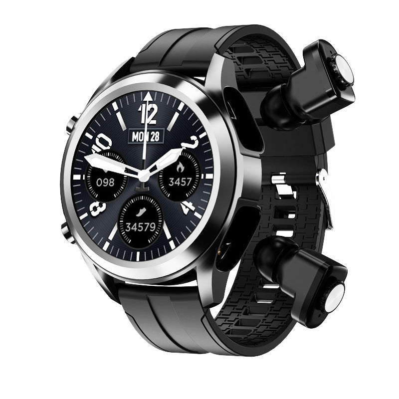 Herren Bluetooth Headset Combo Herzfrequenz Blutdruck Sport Technologie Smart Watch
